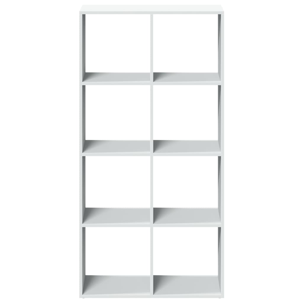 Libreria divisoria bianca 69,5x29x137,5 cm in legno ingegnerizzato | homemem39