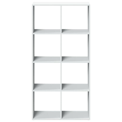 Libreria divisoria bianca 69,5x29x137,5 cm in legno ingegnerizzato | homemem39