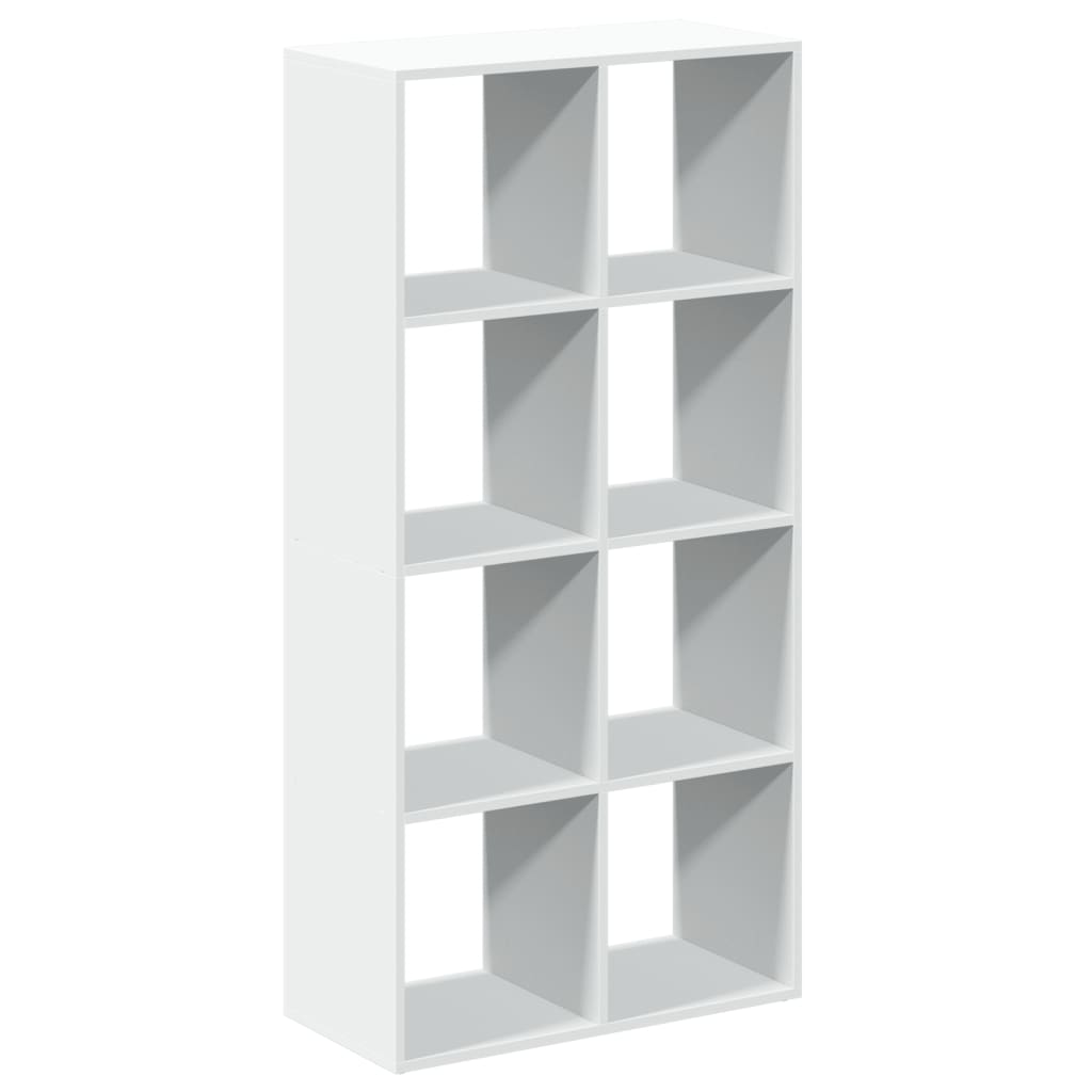 Libreria divisoria bianca 69,5x29x137,5 cm in legno ingegnerizzato | homemem39