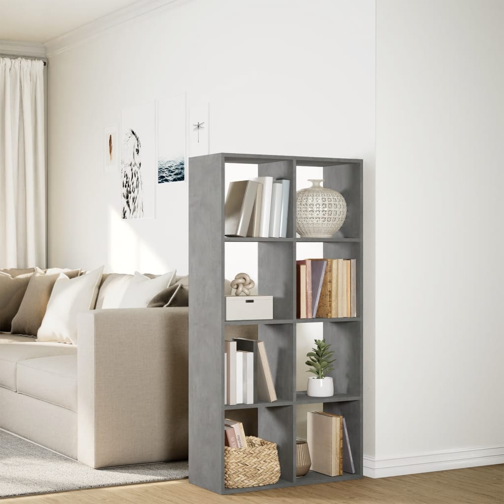 Libreria Divisorio Grigio Cemento 69,5x29x137,5cm in Truciolato | homemem39