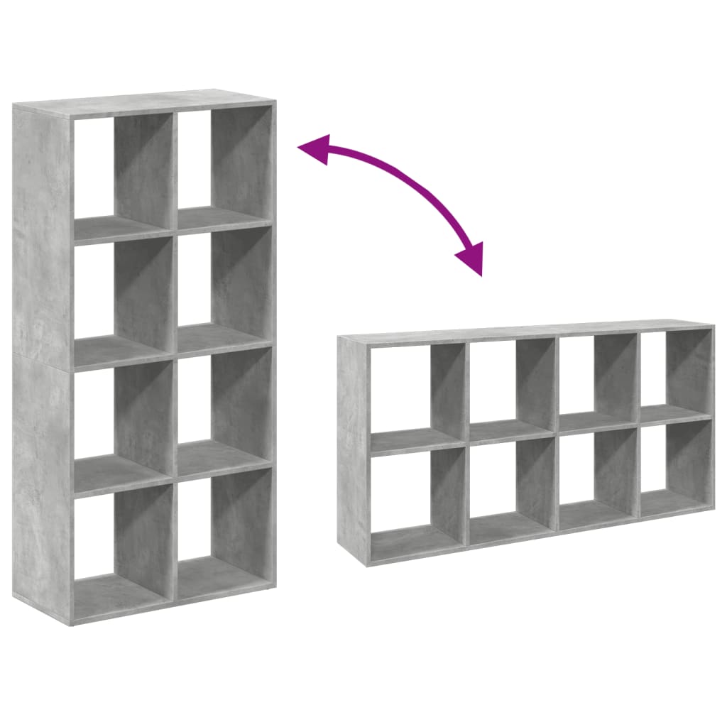 Libreria Divisorio Grigio Cemento 69,5x29x137,5cm in Truciolato | homemem39