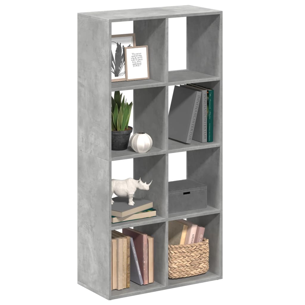 Libreria Divisorio Grigio Cemento 69,5x29x137,5cm in Truciolato | homemem39