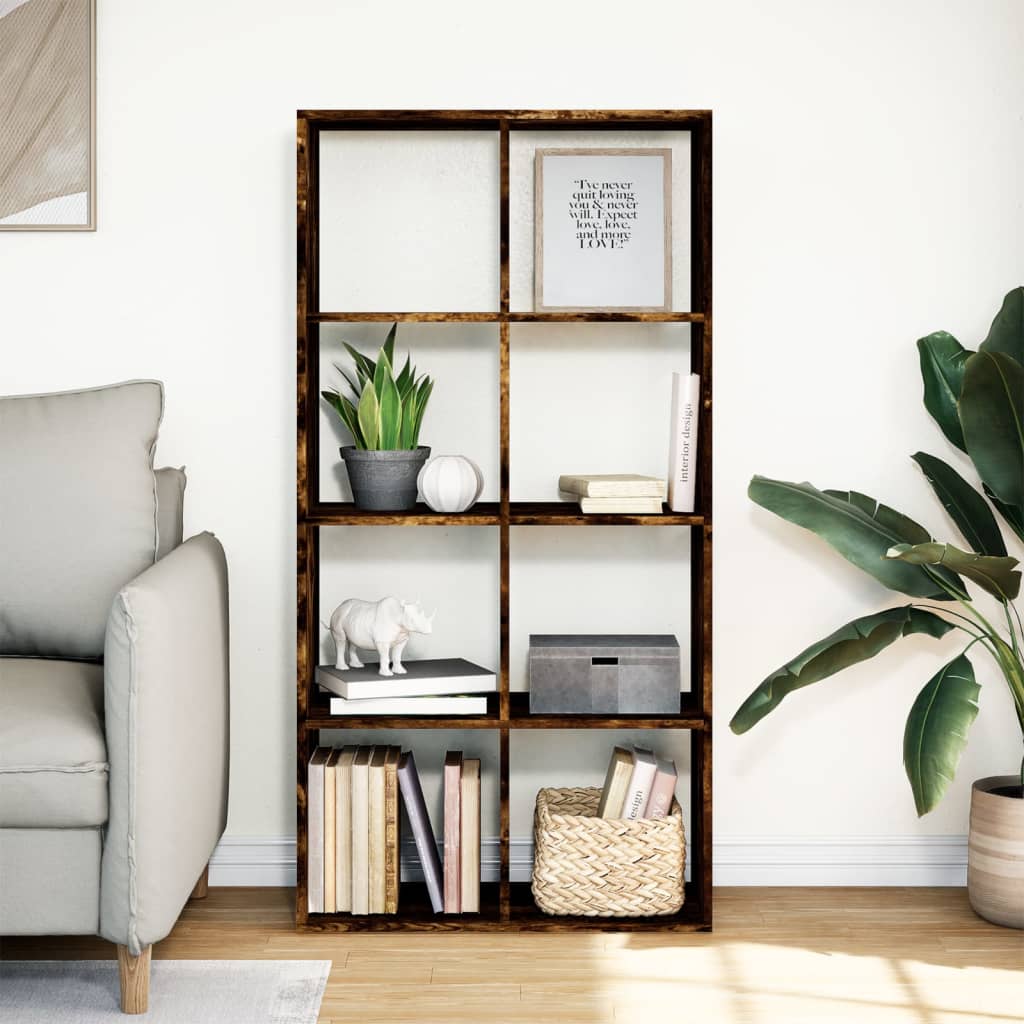 Libreria Divisorio Rovere Fumo 69,5x29x137,5cm in Truciolato | homemem39