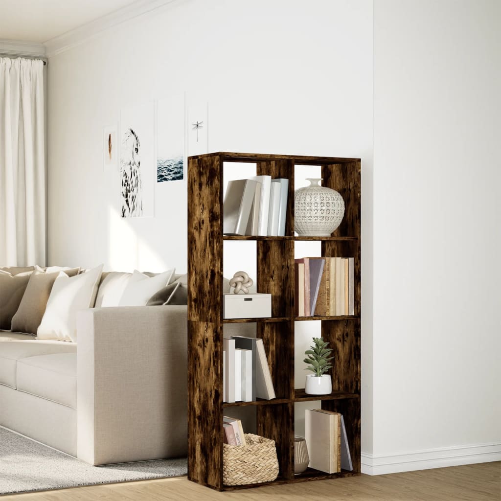 Libreria Divisorio Rovere Fumo 69,5x29x137,5cm in Truciolato | homemem39