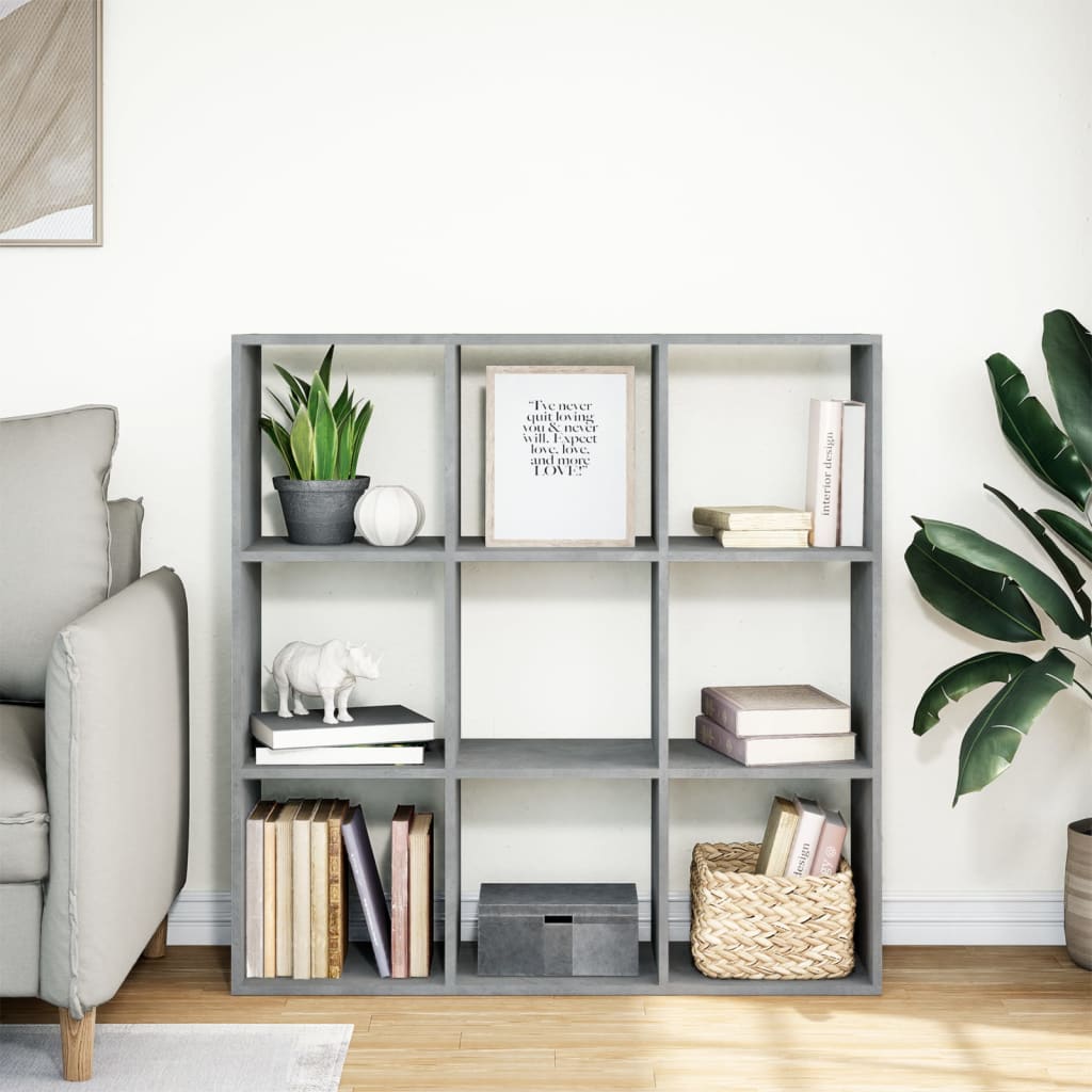 Libreria Divisorio Grigio Cemento 102x29x103,5 cm in Truciolato | homemem39