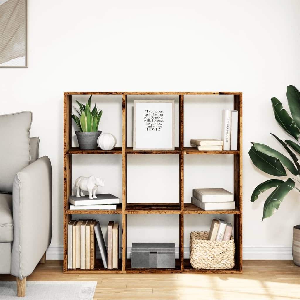 Libreria Divisorio Legno Antico 102x29x103,5 cm in Truciolato | homemem39
