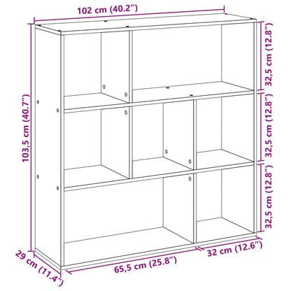 Libreria Divisorio Rovere Sonoma 102x29x103,5 cm in Truciolato | homemem39