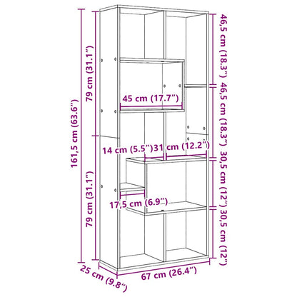 Libreria Divisorio Bianca 67x25x161,5 cm in Truciolato | homemem39
