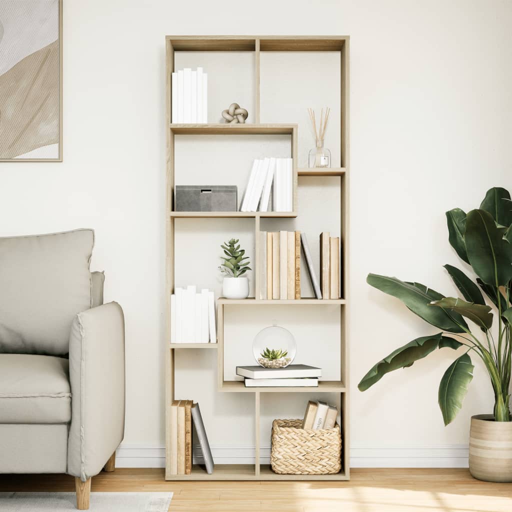 Libreria Divisorio Rovere Sonoma 67x25x161,5 cm in Truciolato | homemem39
