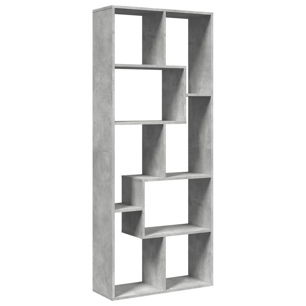 Libreria Divisorio Grigio Cemento 67x25x161,5 cm in Truciolato | homemem39