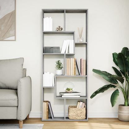 Libreria Divisorio Grigio Cemento 67x25x161,5 cm in Truciolato | homemem39