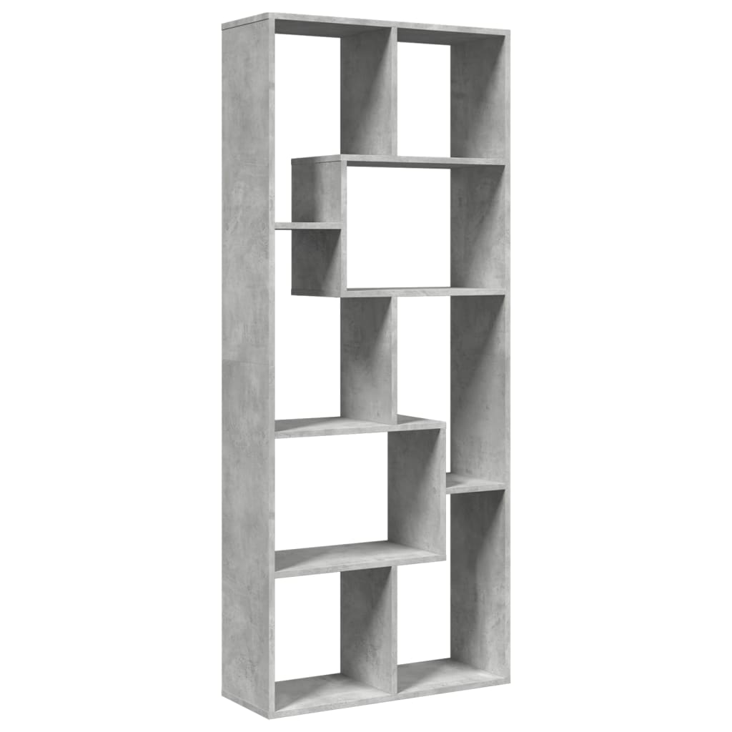 Libreria Divisorio Grigio Cemento 67x25x161,5 cm in Truciolato | homemem39