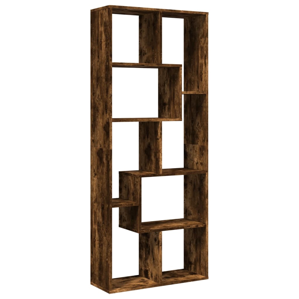 Libreria Divisorio Rovere Fumo 67x25x161,5 cm in Truciolato | homemem39