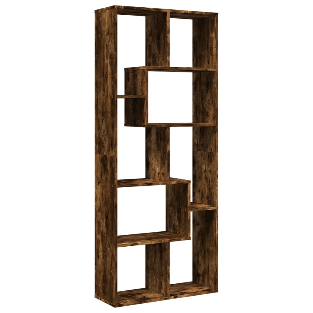 Libreria Divisorio Rovere Fumo 67x25x161,5 cm in Truciolato | homemem39