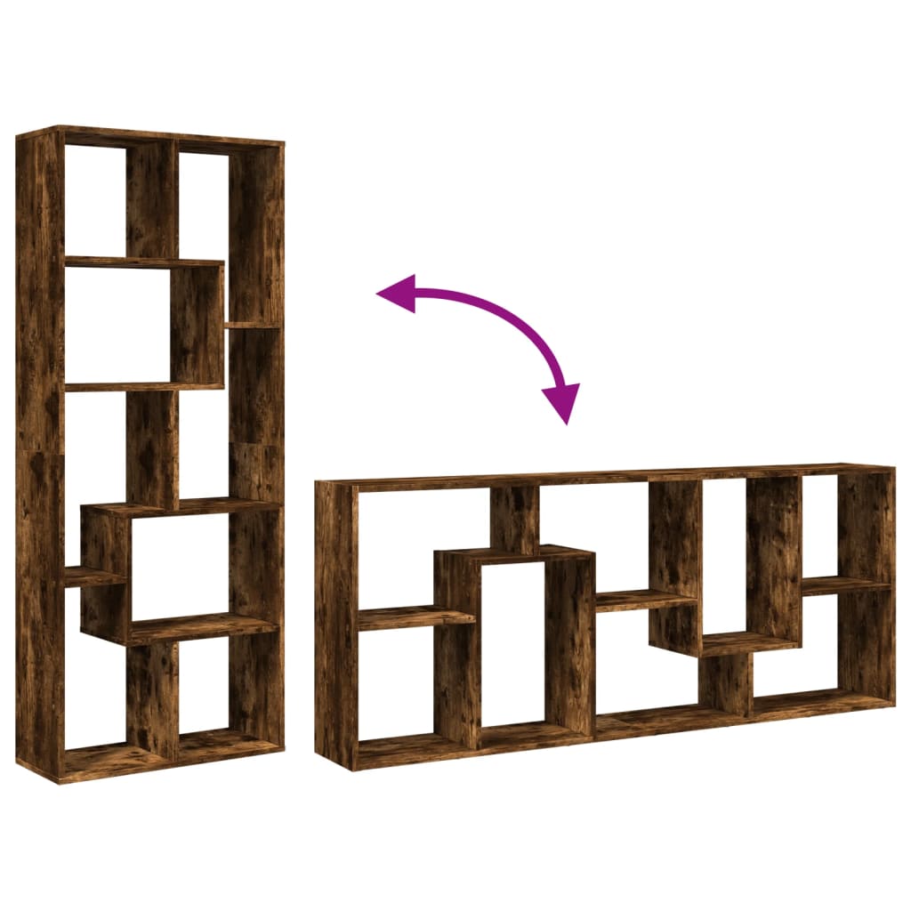 Libreria Divisorio Rovere Fumo 67x25x161,5 cm in Truciolato | homemem39