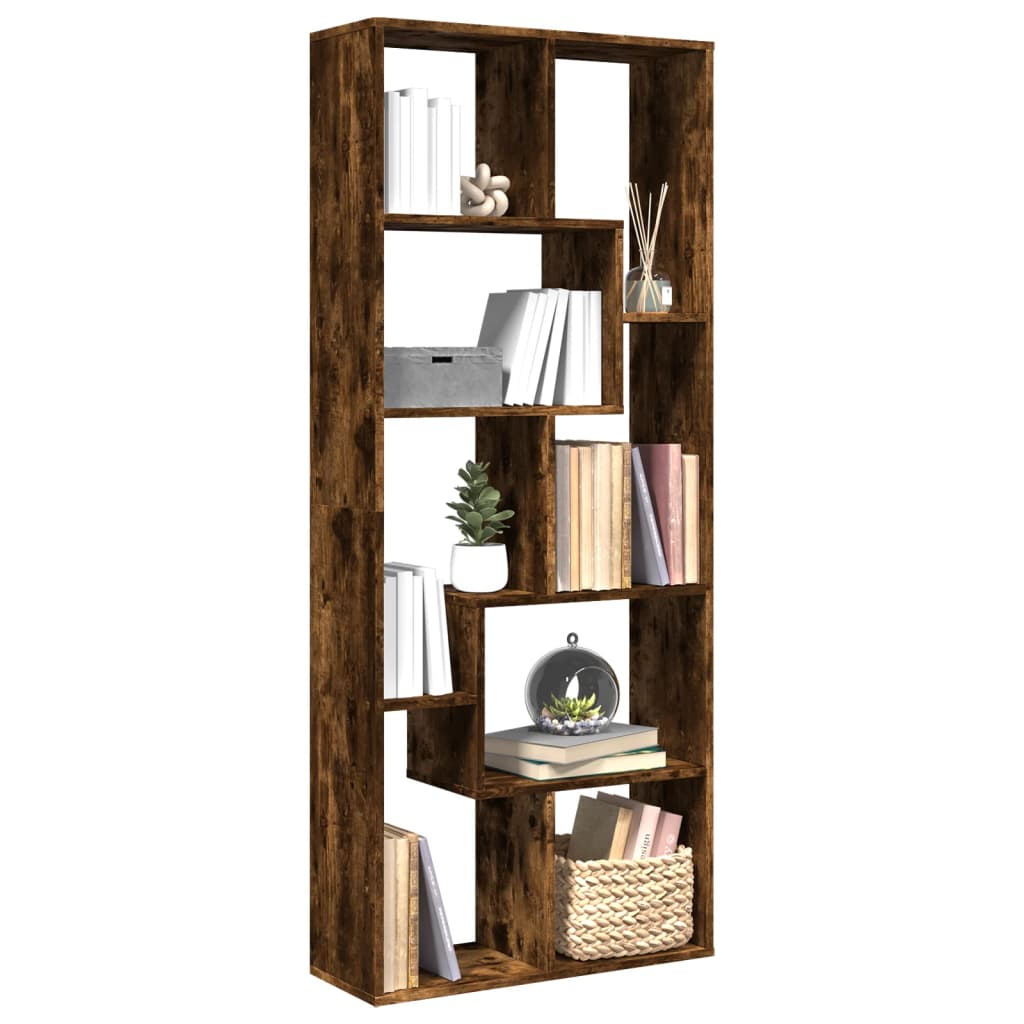 Libreria Divisorio Rovere Fumo 67x25x161,5 cm in Truciolato | homemem39