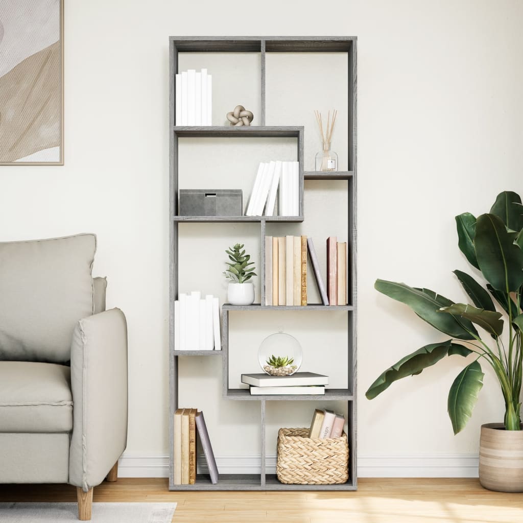 Libreria Divisorio Grigio Sonoma 67x25x161,5 cm in Truciolato | homemem39