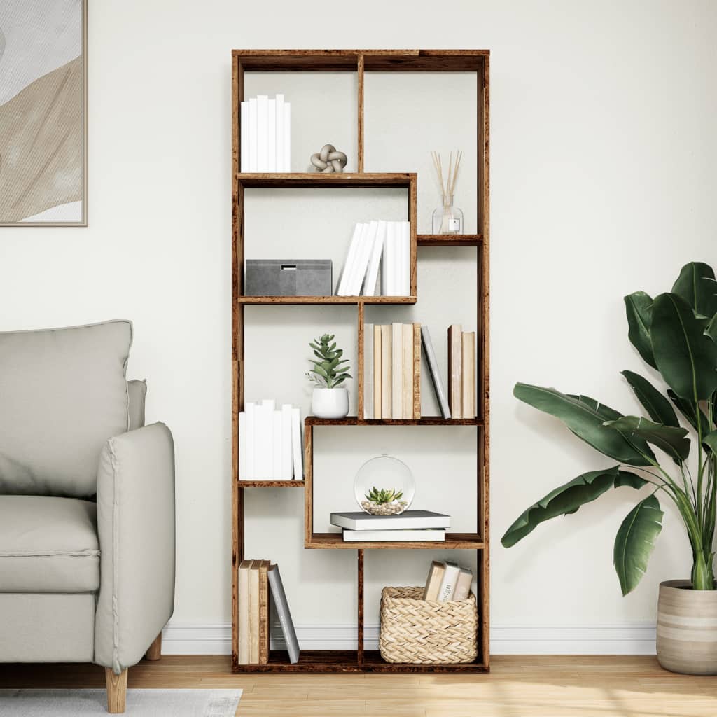 Libreria Divisorio Legno Antico 67x25x161,5 cm in Truciolato | homemem39