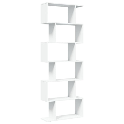 Libreria Divisorio 6 Ripiani Bianca 70x24x193 cm in Truciolato | homemem39