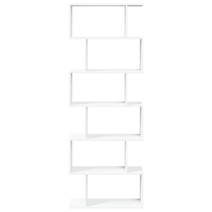 Libreria Divisorio 6 Ripiani Bianca 70x24x193 cm in Truciolato | homemem39