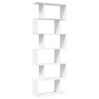 Libreria Divisorio 6 Ripiani Bianca 70x24x193 cm in Truciolato | homemem39
