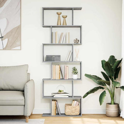 Libreria Divisorio 6Piani Grigio Cemento 70x24x193cm Truciolato | homemem39