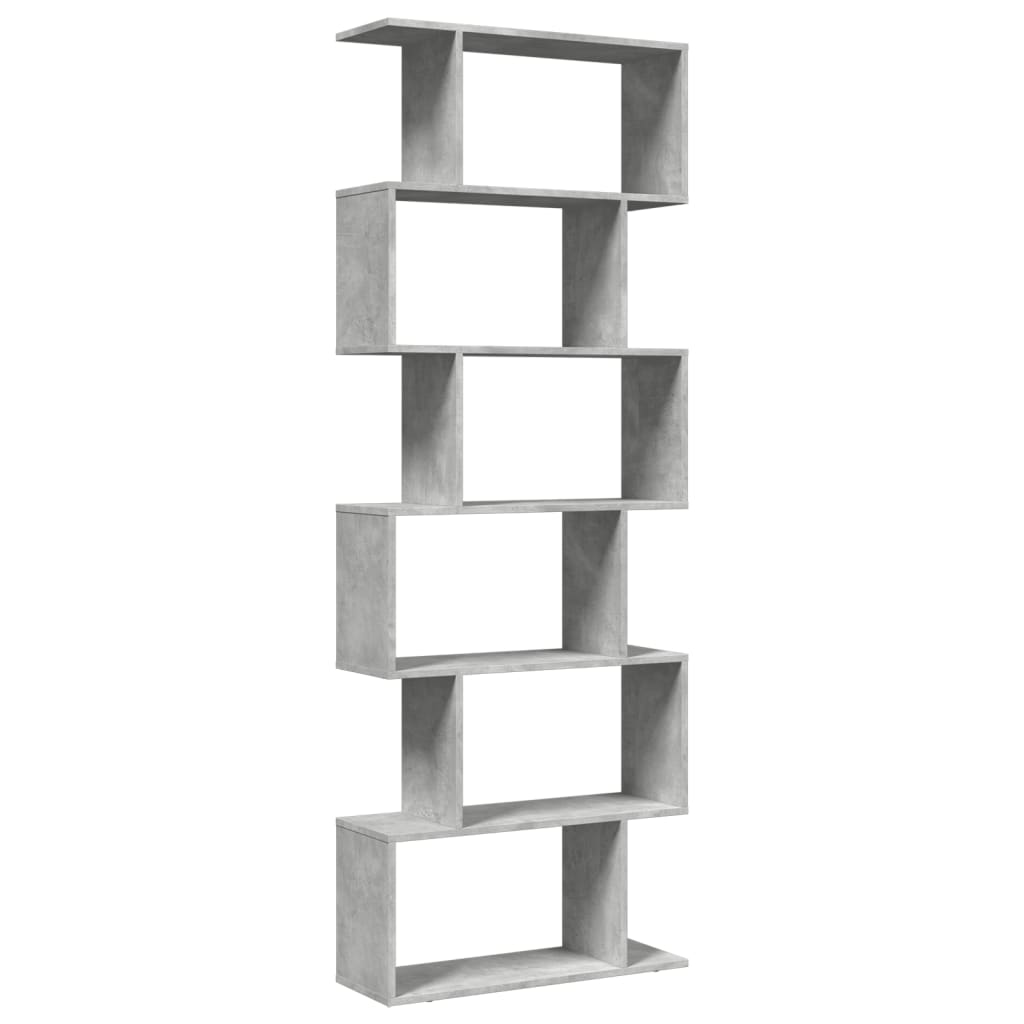 Libreria Divisorio 6Piani Grigio Cemento 70x24x193cm Truciolato | homemem39