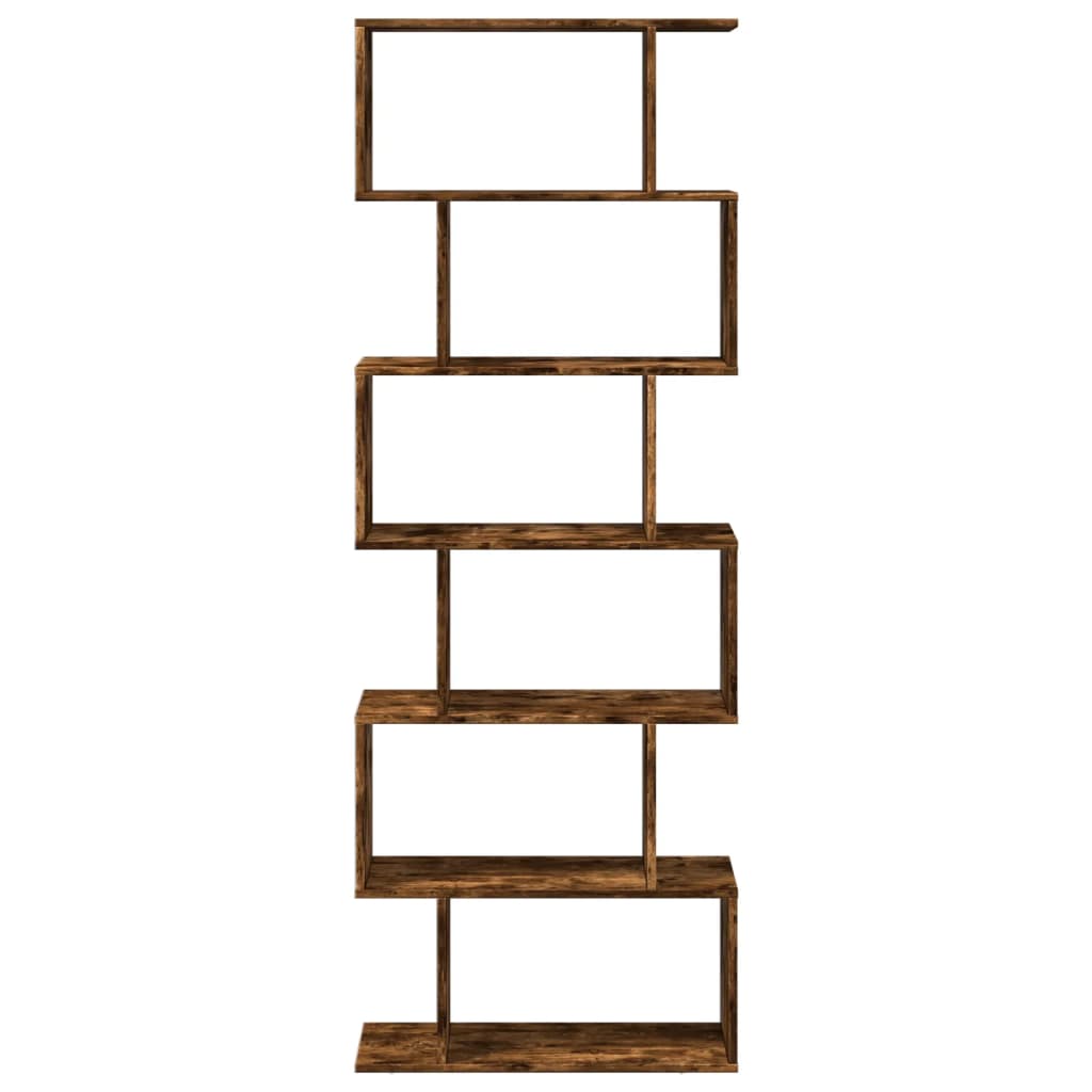 Libreria 6 Ripiani Rovere Fumo 70x24x193 cm in Truciolato | homemem39