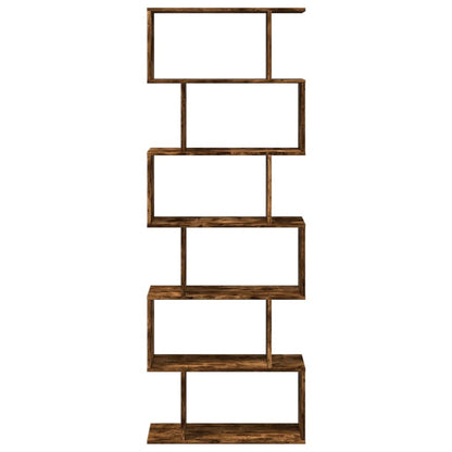 Libreria 6 Ripiani Rovere Fumo 70x24x193 cm in Truciolato | homemem39