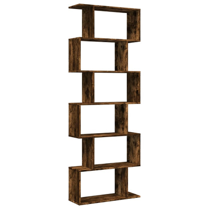 Libreria 6 Ripiani Rovere Fumo 70x24x193 cm in Truciolato | homemem39