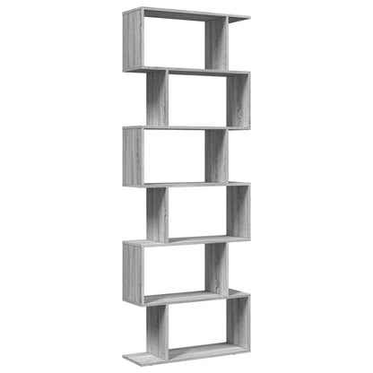 Libreria Divisorio 6Piani Grigio Sonoma 70x24x193cm Truciolato | homemem39