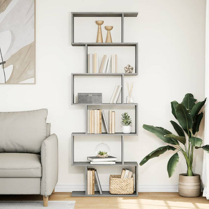 Libreria Divisorio 6Piani Grigio Sonoma 70x24x193cm Truciolato | homemem39