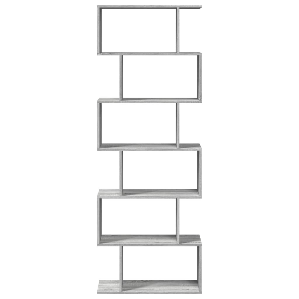 Libreria Divisorio 6Piani Grigio Sonoma 70x24x193cm Truciolato | homemem39