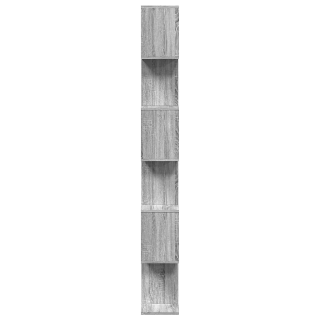 Libreria Divisorio 6Piani Grigio Sonoma 70x24x193cm Truciolato | homemem39