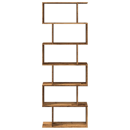 Libreria Divisorio 6Ripiani Legno Antico 70x24x193cm Truciolato | homemem39