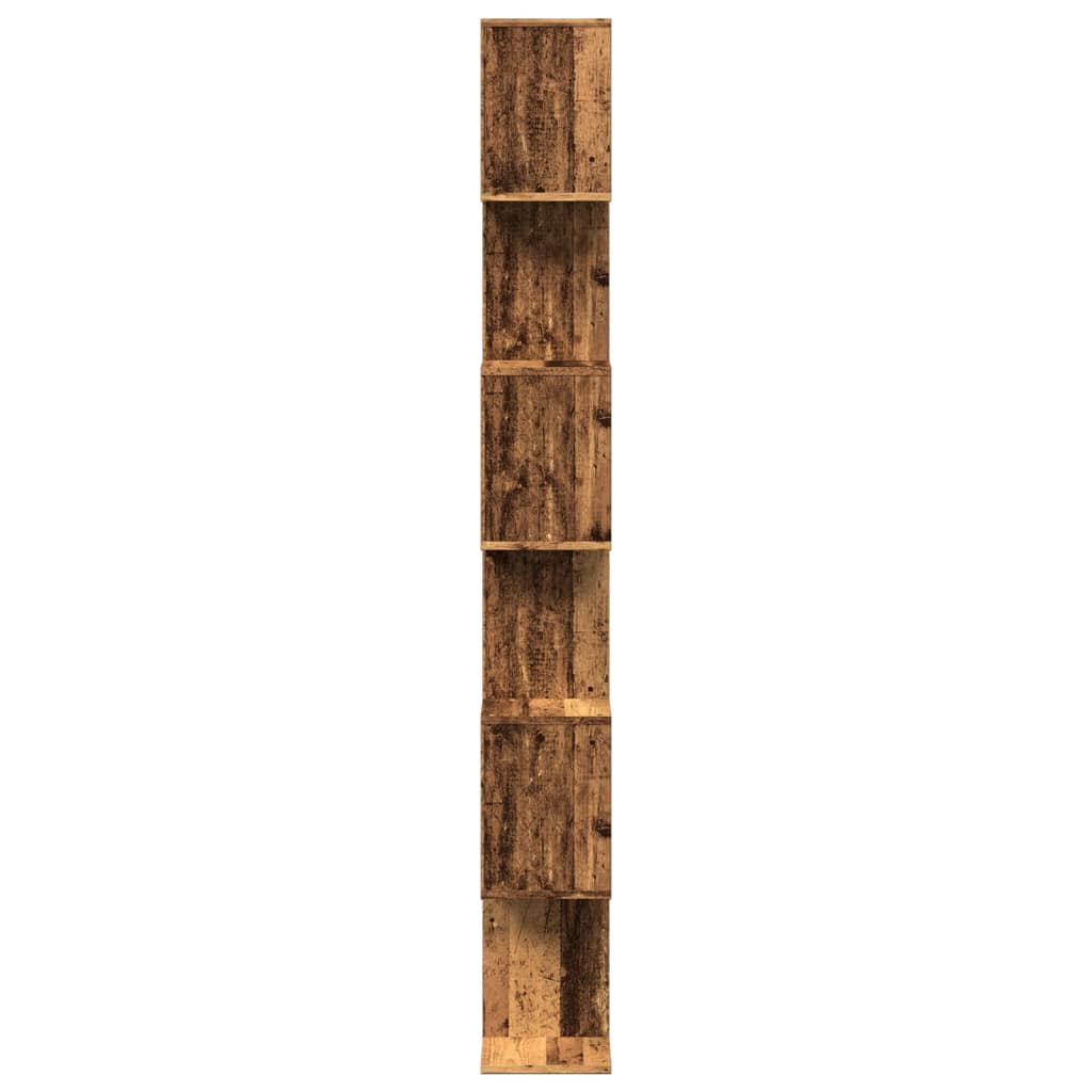 Libreria Divisorio 6Ripiani Legno Antico 70x24x193cm Truciolato | homemem39