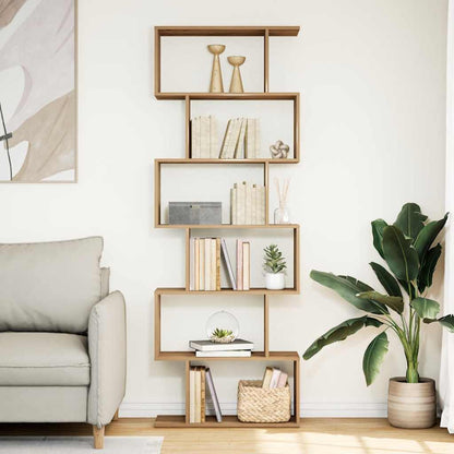 Libreria 6 Ripiani Rovere Artigianale 70x24x193 cm Truciolato | homemem39
