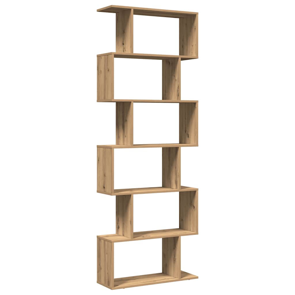 Libreria 6 Ripiani Rovere Artigianale 70x24x193 cm Truciolato | homemem39