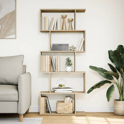 Libreria Divisorio 5 Ripiani Sonoma 70x24x161 cm in Truciolato | homemem39