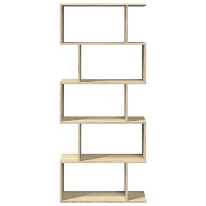 Libreria Divisorio 5 Ripiani Sonoma 70x24x161 cm in Truciolato | homemem39