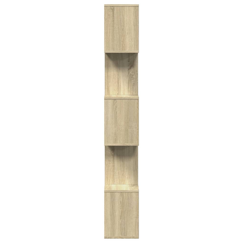Libreria Divisorio 5 Ripiani Sonoma 70x24x161 cm in Truciolato | homemem39
