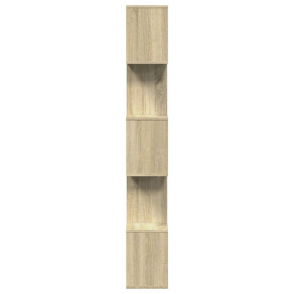 Libreria Divisorio 5 Ripiani Sonoma 70x24x161 cm in Truciolato | homemem39