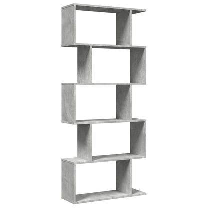 Libreria Divisorio 5Piani Grigio Cemento 70x24x161cm Truciolato | homemem39