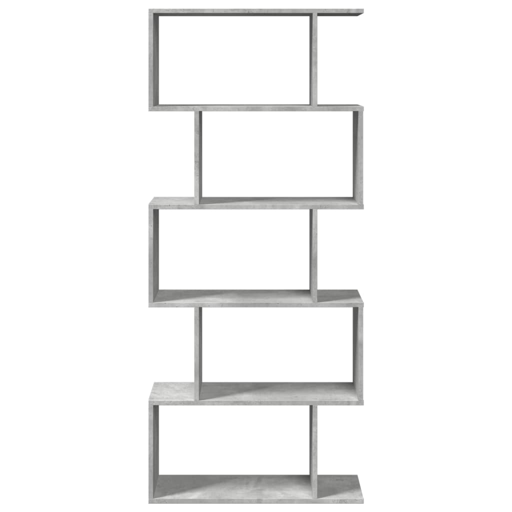 Libreria Divisorio 5Piani Grigio Cemento 70x24x161cm Truciolato | homemem39