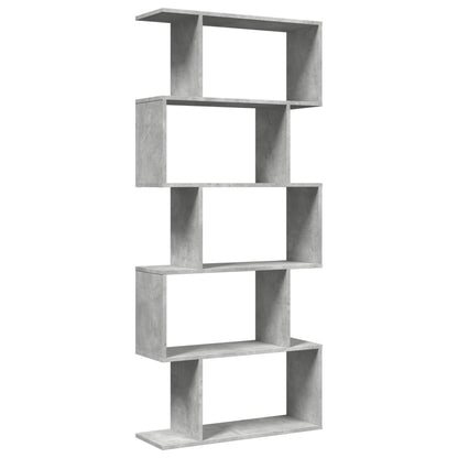 Libreria Divisorio 5Piani Grigio Cemento 70x24x161cm Truciolato | homemem39