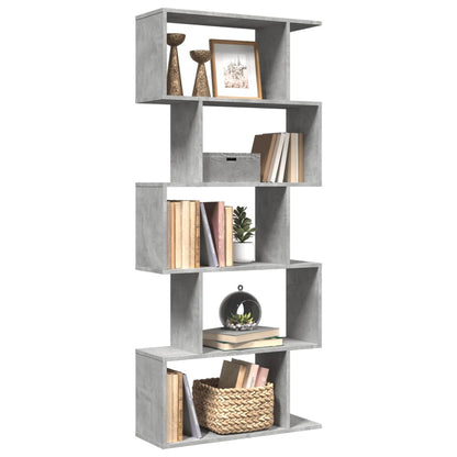 Libreria Divisorio 5Piani Grigio Cemento 70x24x161cm Truciolato | homemem39