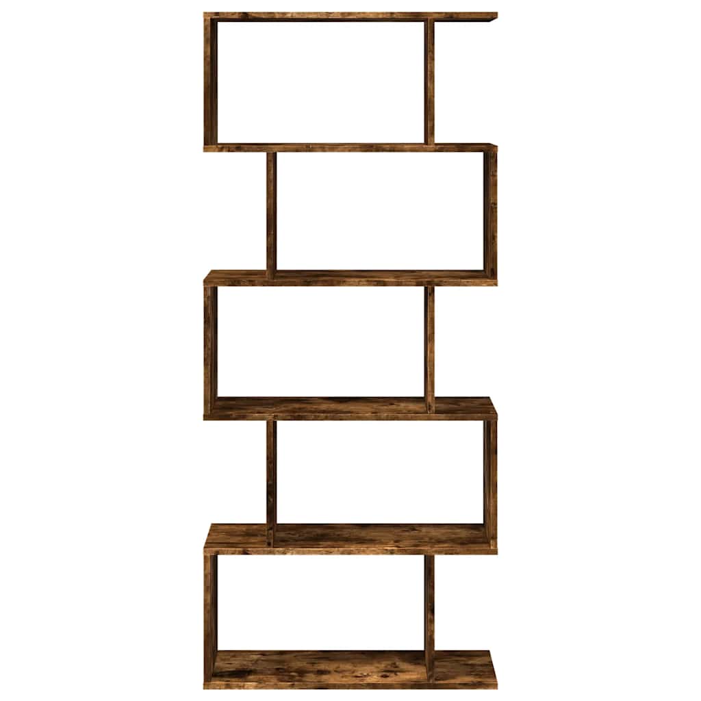 Libreria 5 Ripiani Rovere Fumo 70x24x161 cm in Truciolato | homemem39