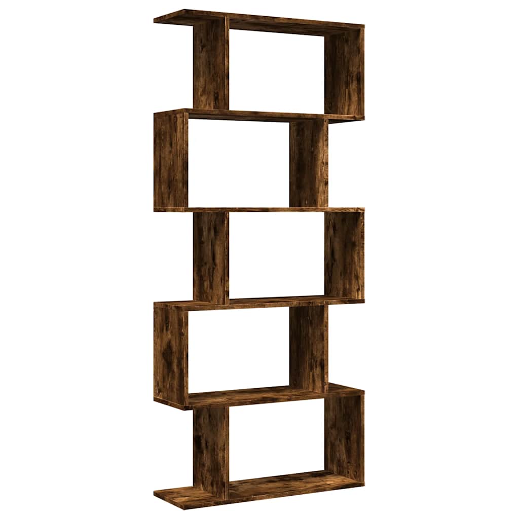 Libreria 5 Ripiani Rovere Fumo 70x24x161 cm in Truciolato | homemem39