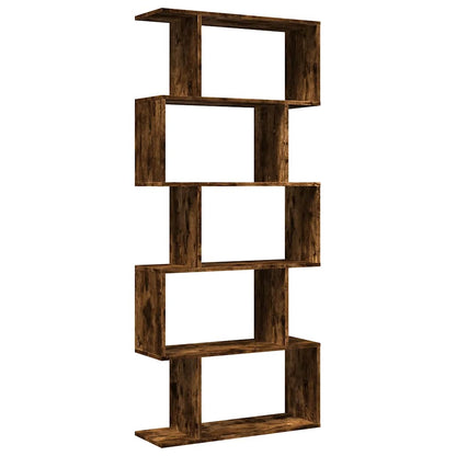 Libreria 5 Ripiani Rovere Fumo 70x24x161 cm in Truciolato | homemem39