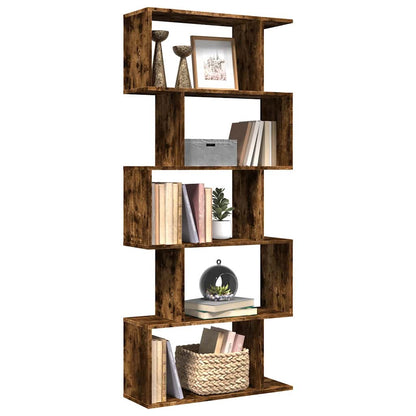 Libreria 5 Ripiani Rovere Fumo 70x24x161 cm in Truciolato | homemem39